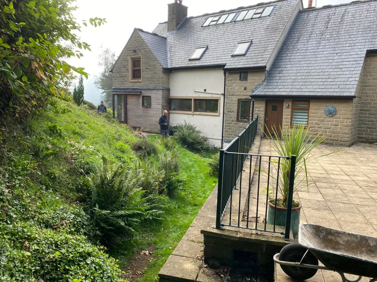 Existing property, side elevation