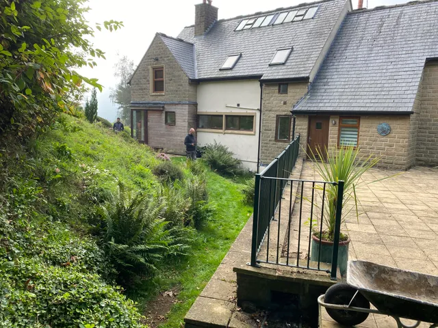 Existing property, side elevation