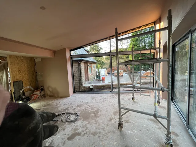 Interior with scaffolding still in place
