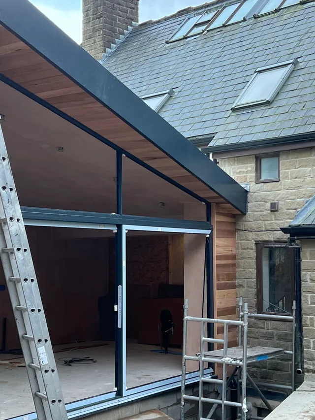 External envelope detail with timber soffit