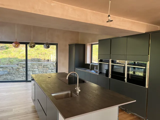 Completed kitchen, wide view